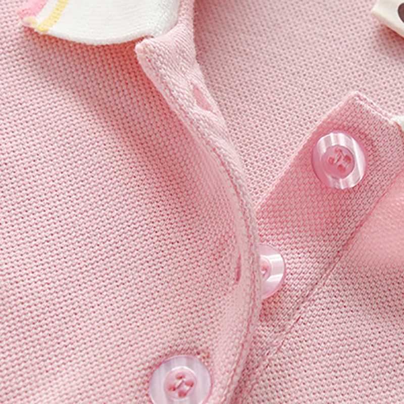 Little maven Party Dress Childrens Clothing 2024 Baby Girls Pink Dresses Rainbow Polo Summer Holiday Dresses Kids Clothes X250528