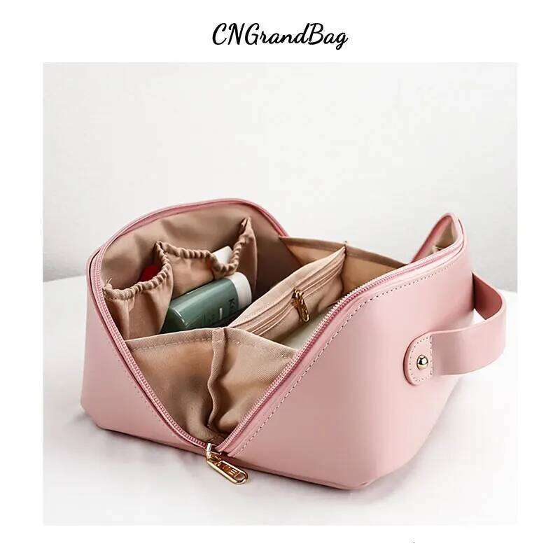 Custom Letters Large Capacity Pillow Shaped Makeup Women's Portable Waterproof Wash Storage Travel Cosmetic Bag