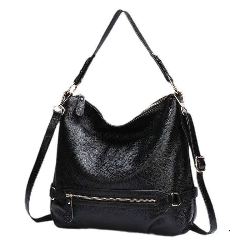 woman handbags genuine female hobos shoulder crossbody bags high quality leather totes women big messenger bag