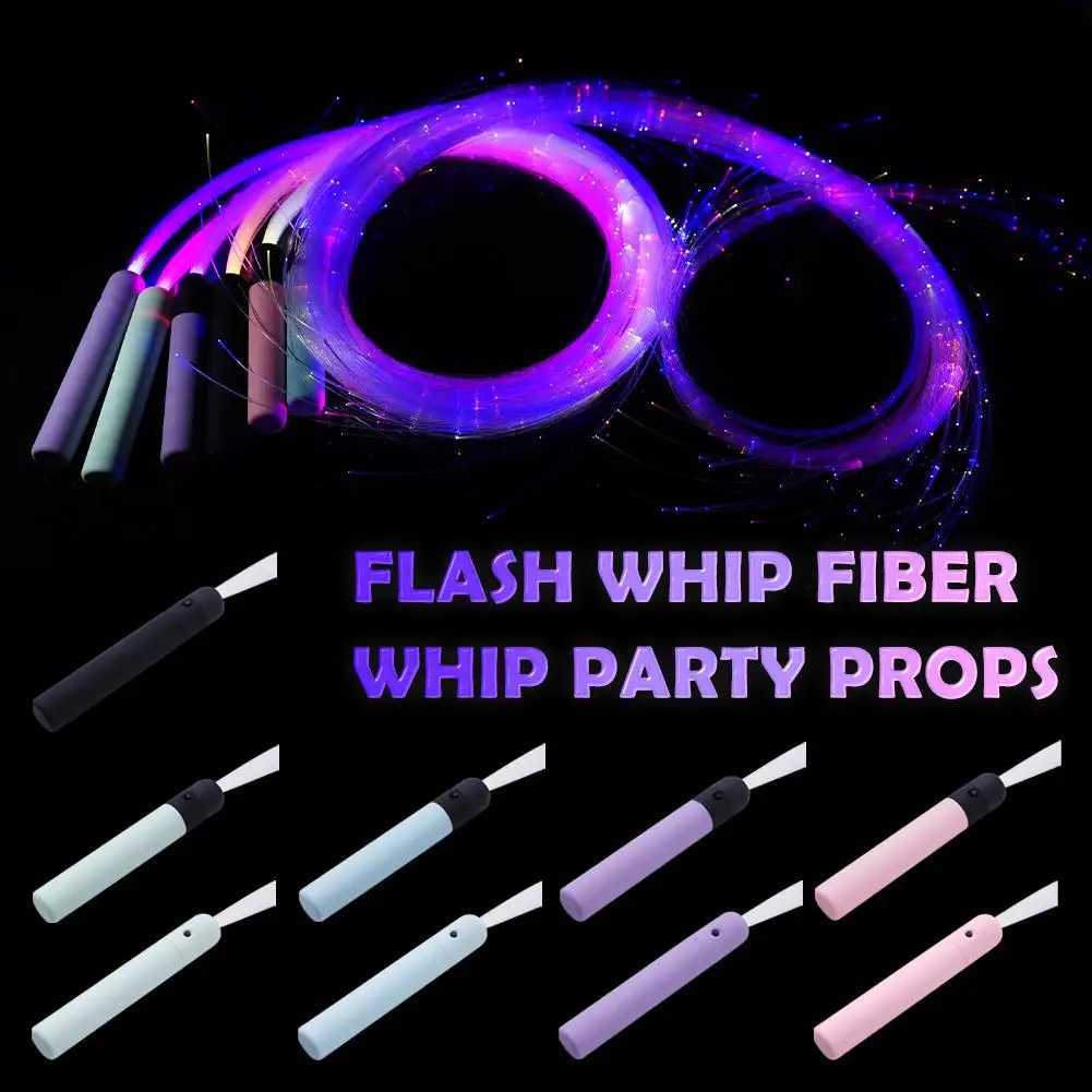 LED Fiber Optic Whip 360 Swivel Super Bright Light Up Rave Toy Pixel Flow Lace Dance Festival Night Atmosphere Props For Party W250528