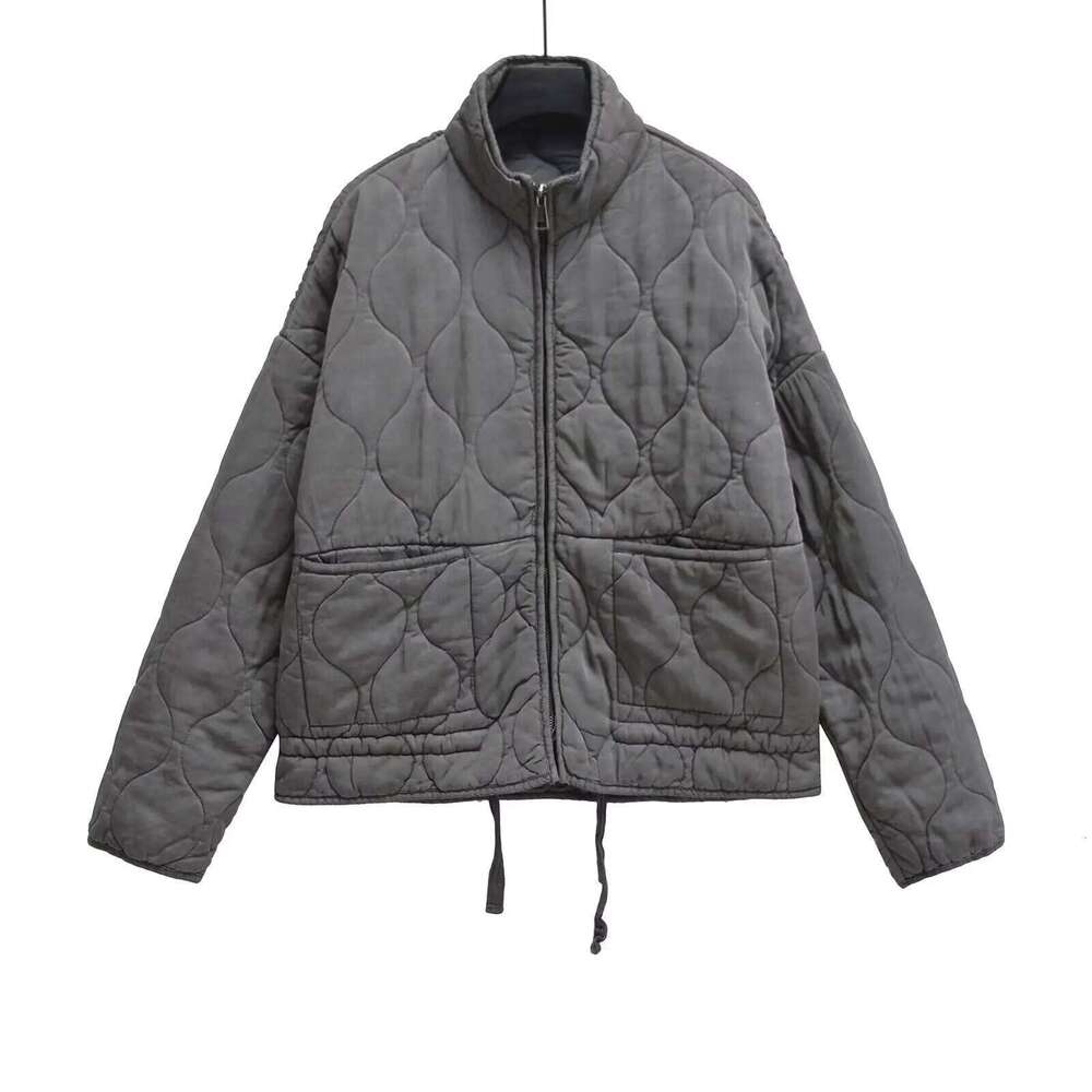 European American autumn winter new style stand collar quilted cotton jacket for women fashionable and versatile l
