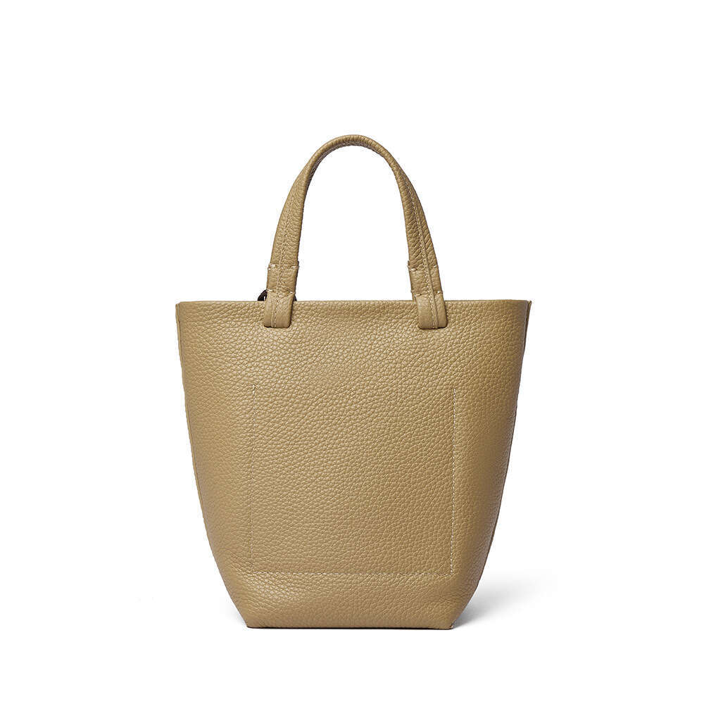 for Women New High-End Simple Handheld Bucket Versatile Genuine Leather Casual Tote Niche Shoulder Bag
