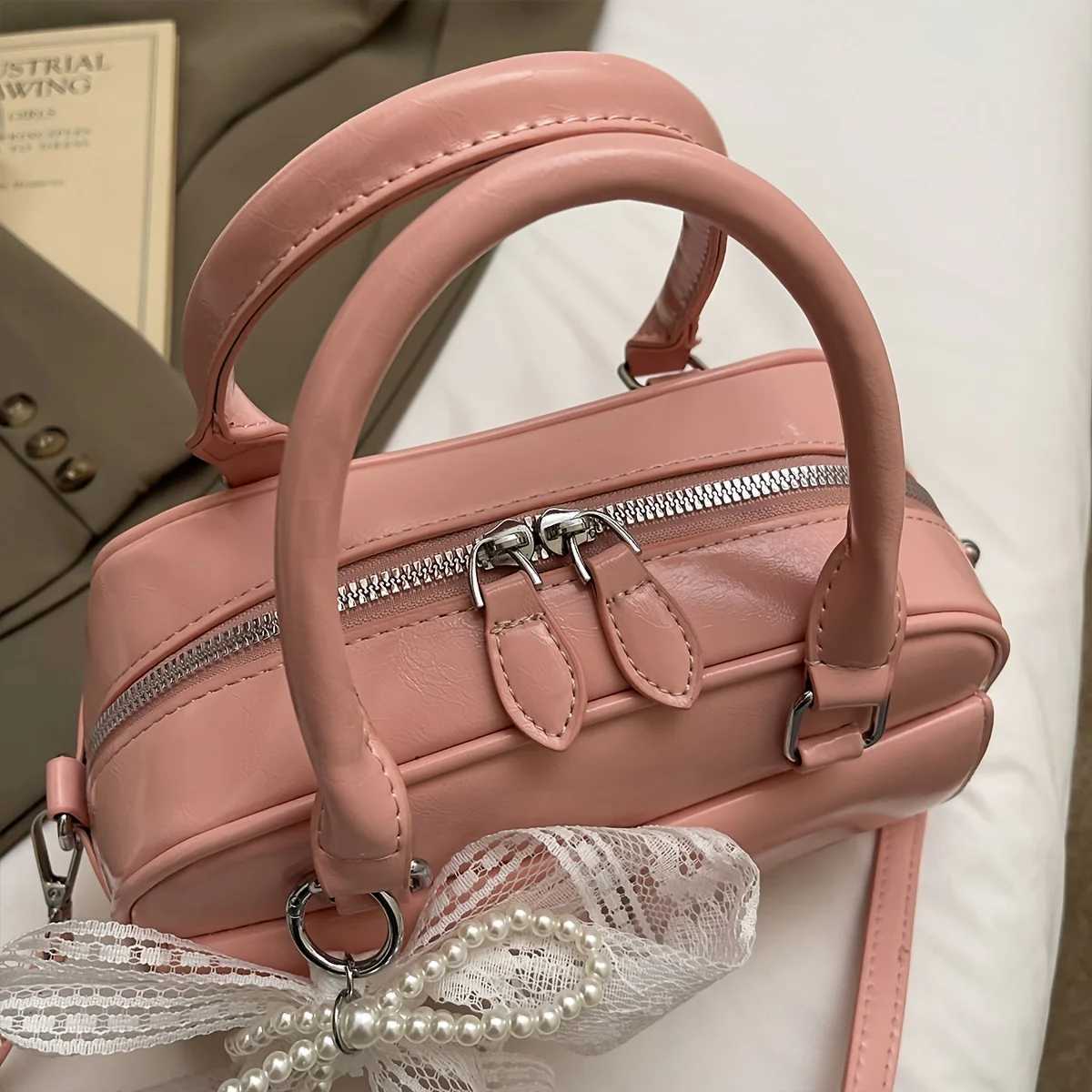 Ladies Crossbody Bag Fashion Everything Popular Casual Sweet Lace Ballet Style Design Sense of Spring and Summer New Shoulder Bag Y250528