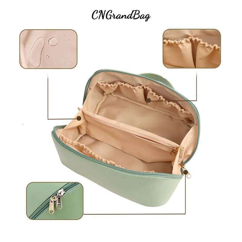 Custom Letters Large Capacity Pillow Shaped Makeup Women's Portable Waterproof Wash Storage Travel Cosmetic Bag