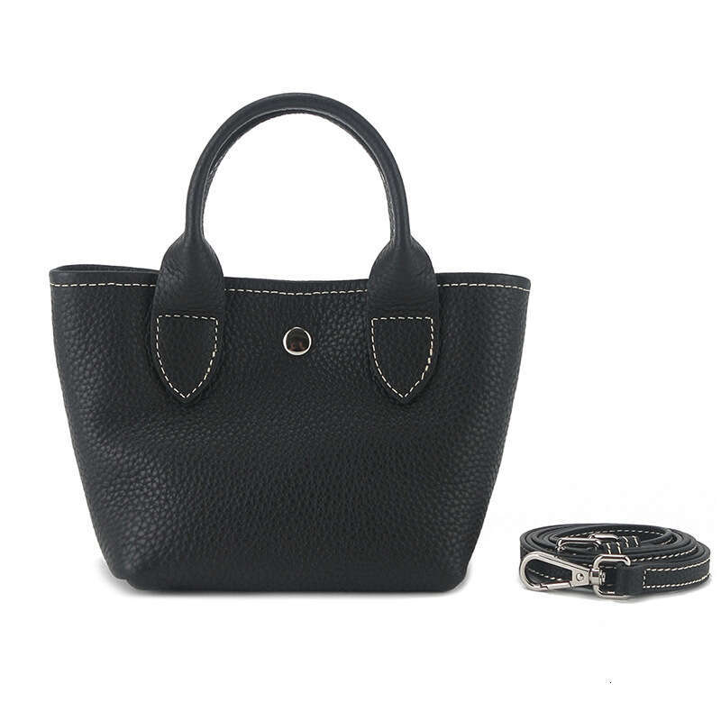 Women's 2025 New Genuine Leather Basket Niche High-end Sense Bucket Fashion Simple Shoulder Crossbody Bag
