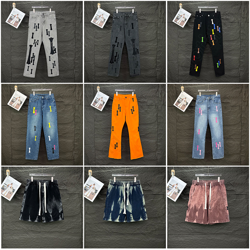 Chrome Jeans 25 Jeans New Men's Jeans Designer Make Old Washed Straight Trousers Letter Prints Long Style High Quality Luxury Jeans Motorcycle Cross Straight