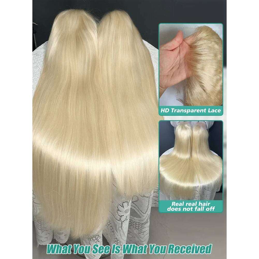 Melodie 250% 613 HD 30 42 Inches 13x6 Honey Blonde Bone Straight Front Human Hair Wigs 13x4 Lace Frontal Brazilian Remy Wig