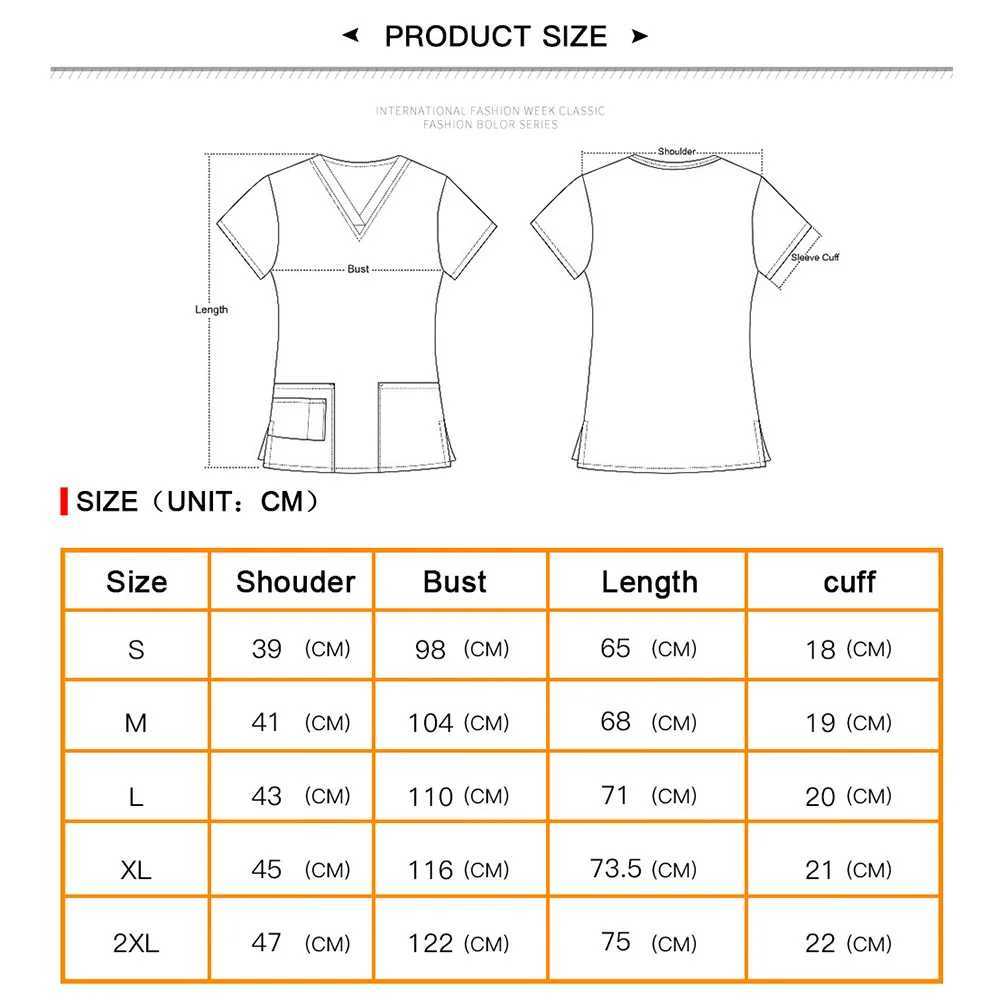 Beauty Sn Uniform Elastic Breathable Spandex Nurse Accessories Fashion Slim Fit Tops Summer Lab Overalls Scrub Clothes Women X250528