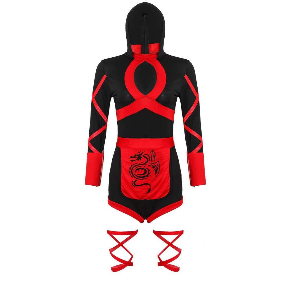 New Arrival Female Adult Halloween Costume Anime Dragon Samurai Ninja Cosplay Jumpsuit Uniform Sexy Suit