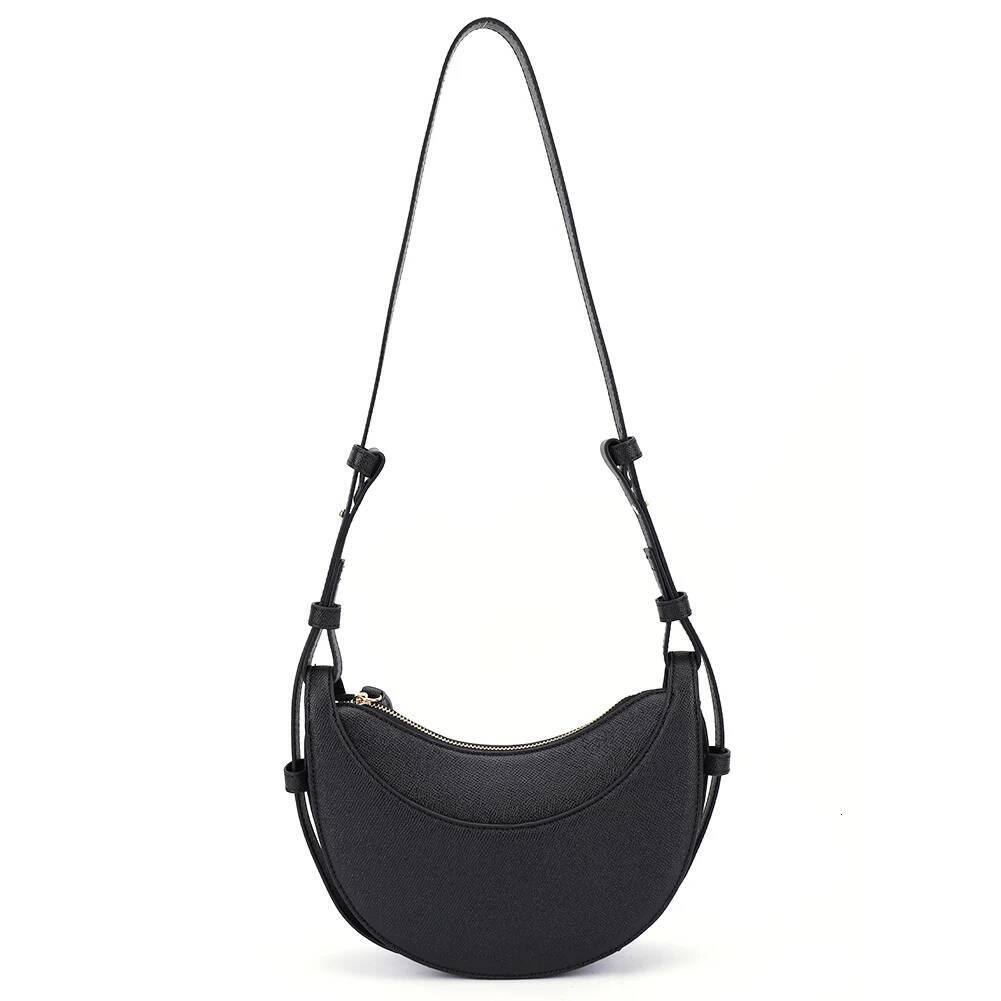 Fashion Armpit Bags for Women Solid Color Half Crescent PU Leather Purses and Handbags Designer Shoulder Small Hand Bag