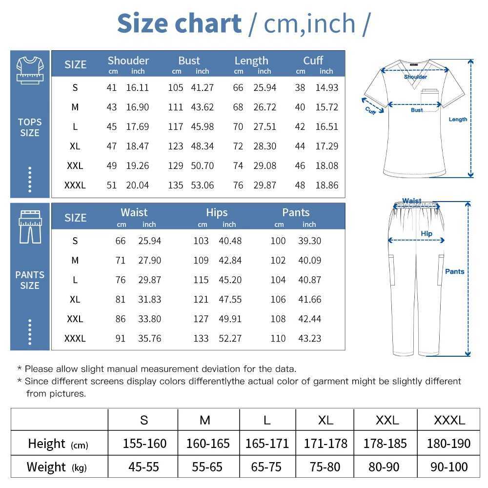 Clinic Hospital Doctor Overalls Mens Scrubs Medical Uniform V-neck Fashion Scrub Pharmacy Nurse Clothes Lab Set Male X2505282