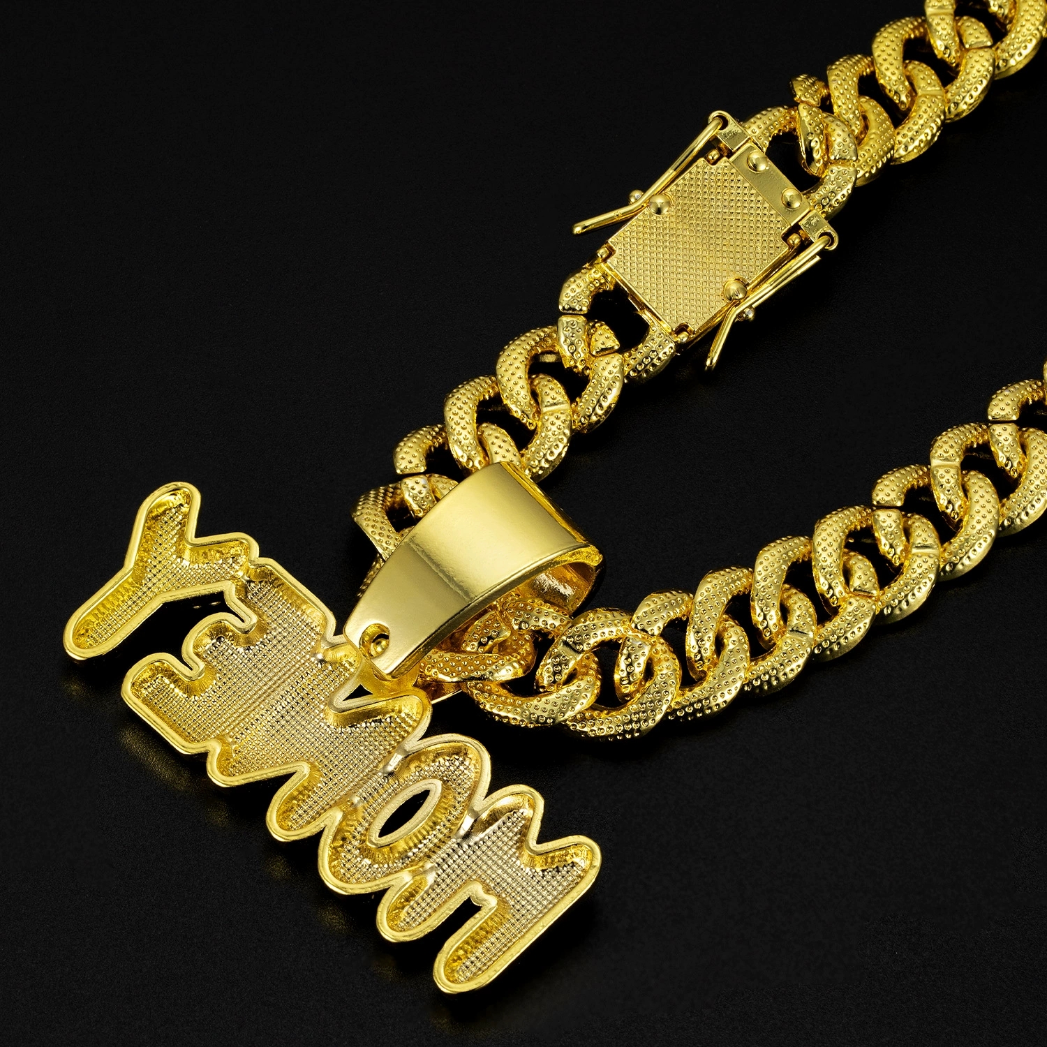 Stylish Lettering Cuban Neckwear Precision-Made Jewelry Ideal for Everyday Wear