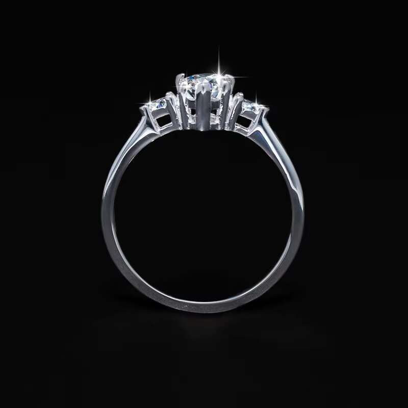Factory Wholesale Teardrop Shape Marquise Cut Diamond Moissanite 925 Silver Wedding Proposal Ring for Women