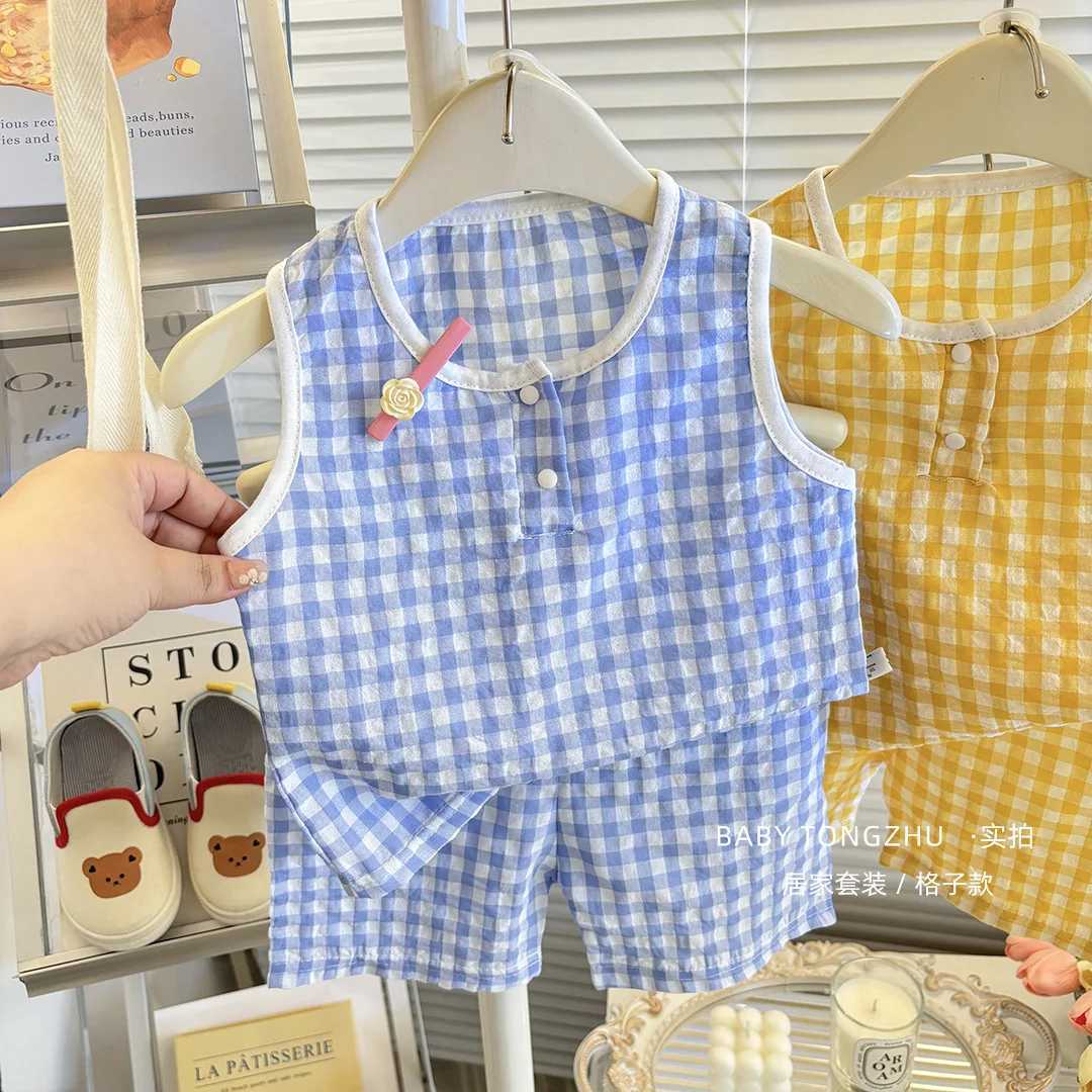 Baby Girls Dress Summer Plaid Sleeveless Girl Dress Cute Baby Clothes X250528