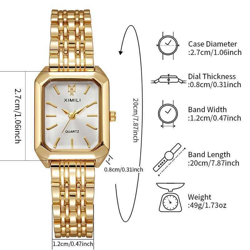 Fashion Womens Watch Casual Rectangle Dial Ladies Quartz Watches Clock XJ250527