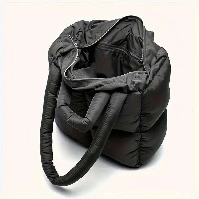 Spacious Quilted Puffer Shoulder Bag - Chic Women's Fashion Handbag
