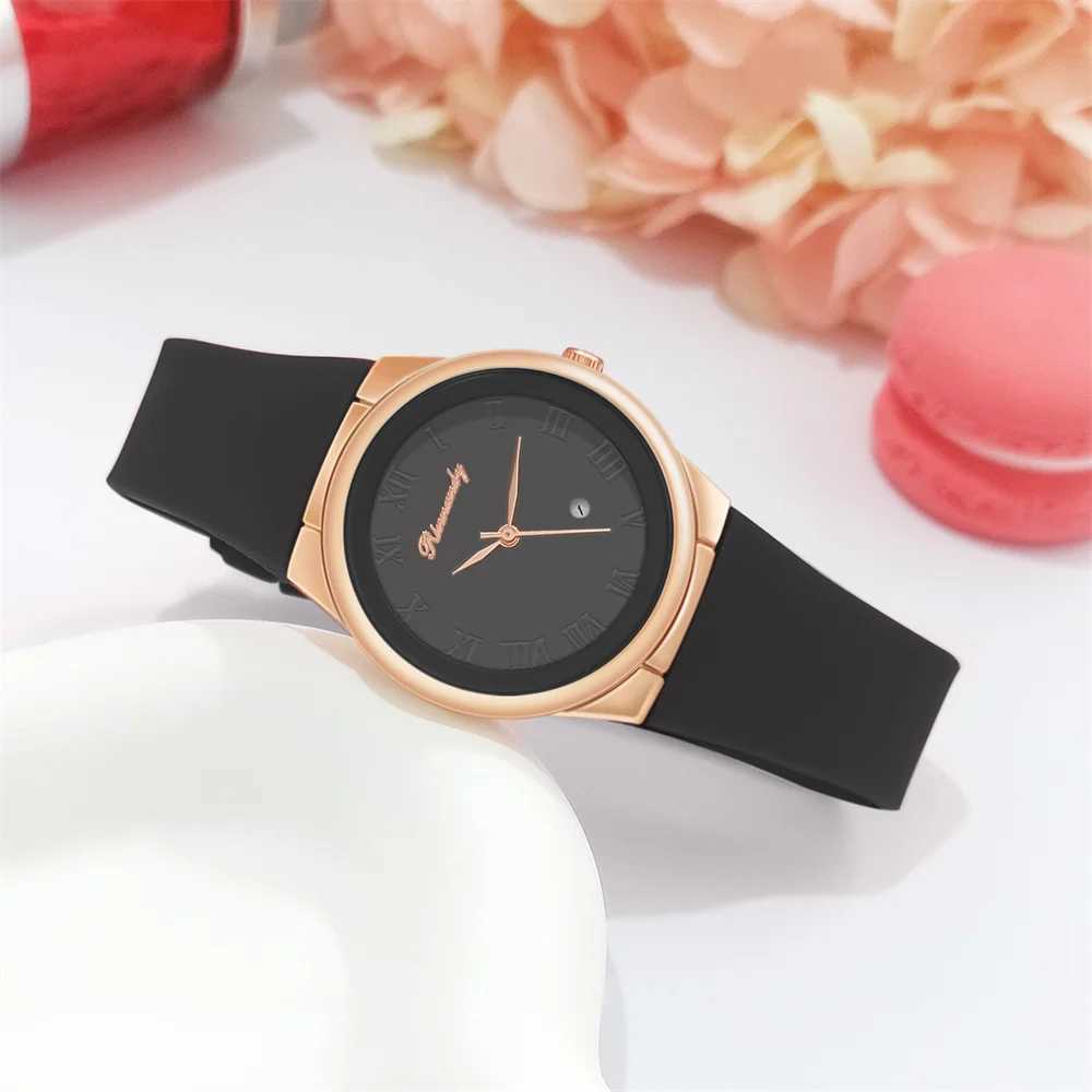 Fashion Simple Roman Numerals Calendar Ladies Sports Quartz Watch Casual Womens Silicone Pin Buckle Clock Wristwatch XJ250527