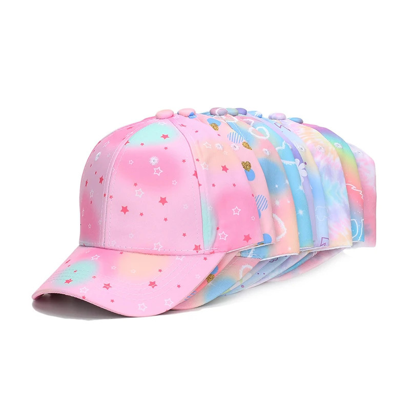 Colorful Kids Baseball Hat 4-10 Years Boy Girl Outdoor Sun Visors Fashion Cotton Children Duck Tongue Cap Baby Duckbill Hats 250528