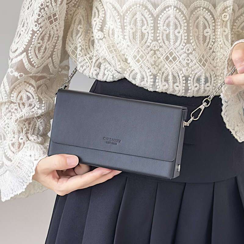 Women's crossbody bag shoulder bag 2025 New Korean Style Simple Trendy Solid Color Box Fashion Versatile Textured Chain