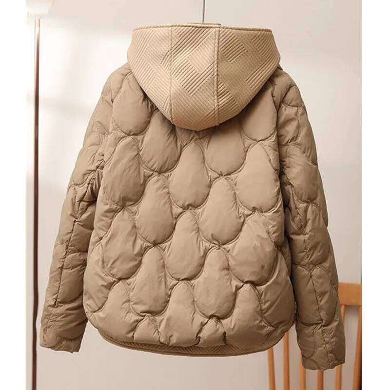 2025 New Winter Women Warm Parkas Female Fake Two-piece Long Sleeve Casual Cotton Padded Jacket Hooded Outwear Ladies