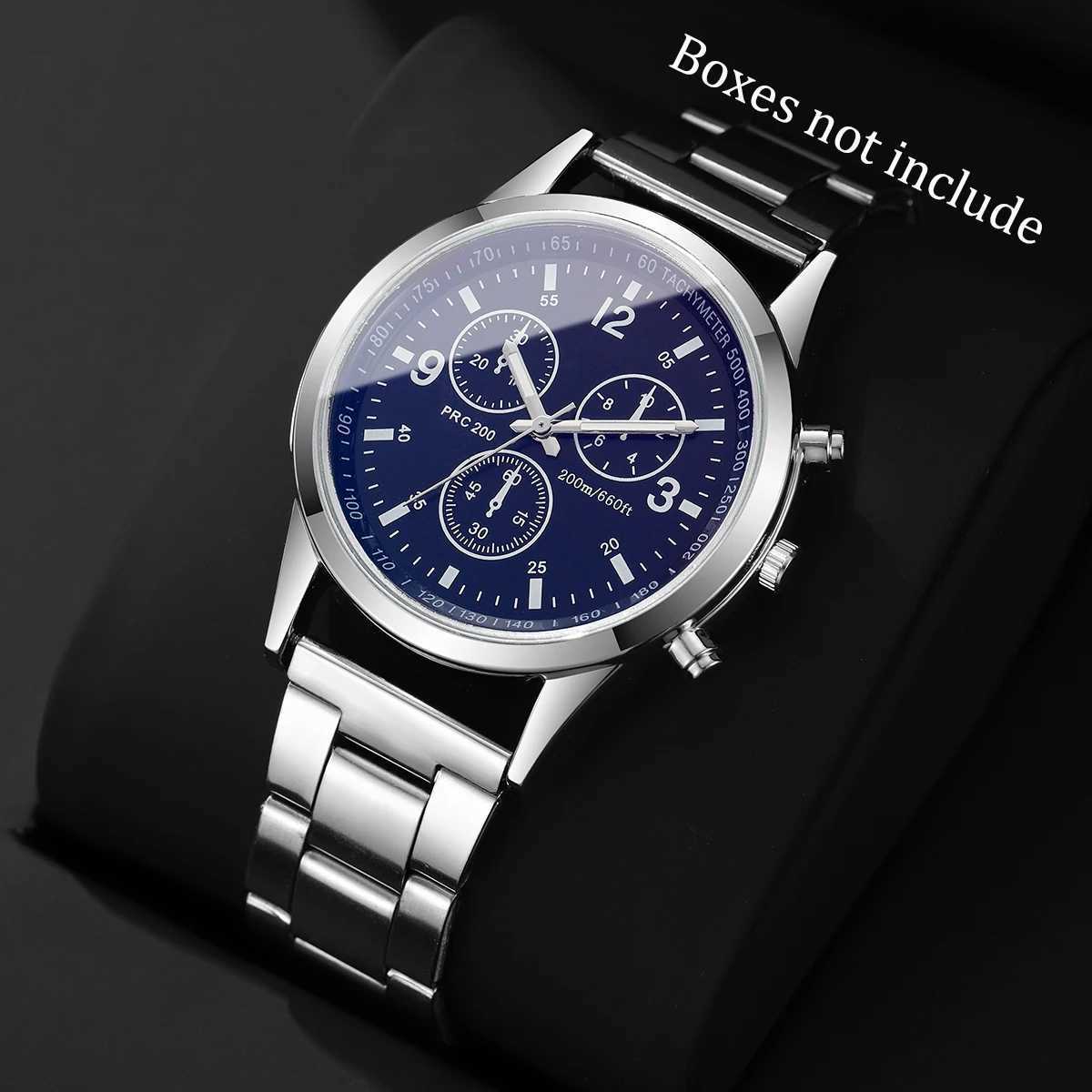 Fashion Men Business Quartz Watch Luxury Silvery Strap Wristwatch Mens Watch(Without Box) XJ250527