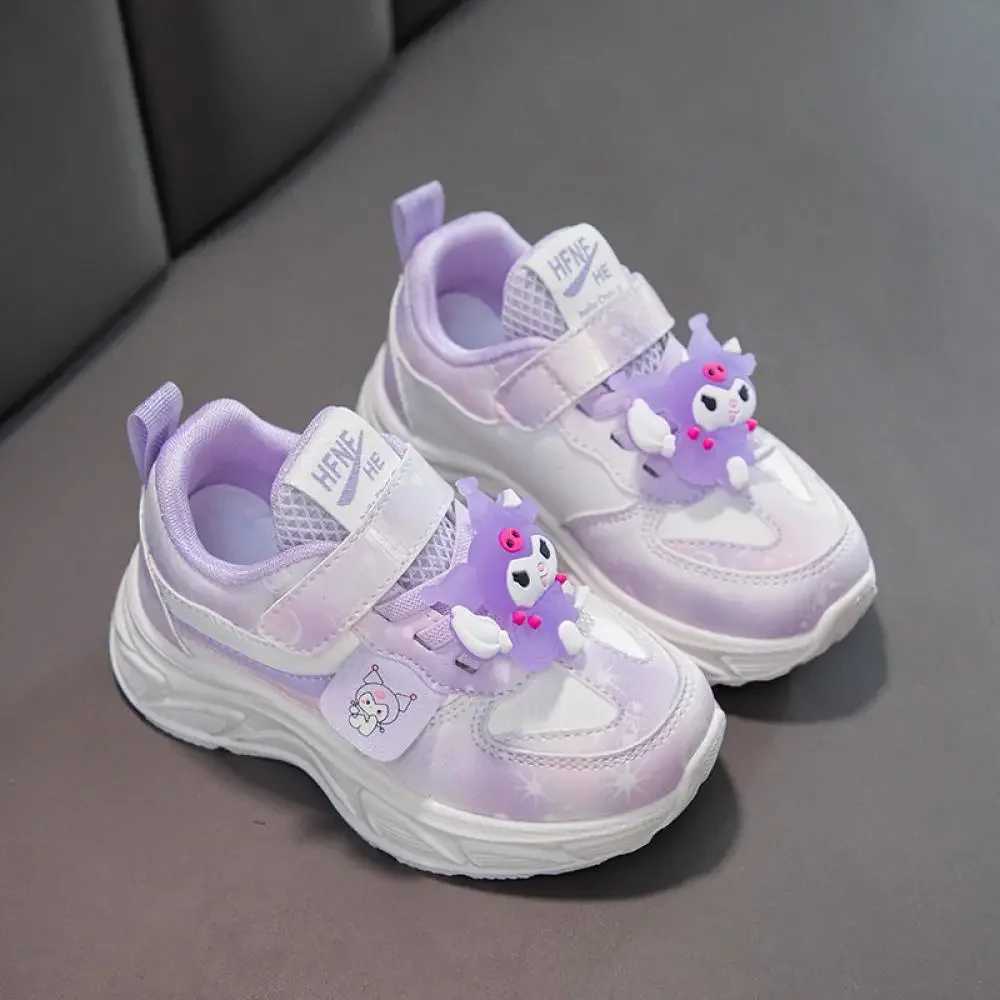 Sanrio Kawaii Sanrio Hello Kitty Kuromi Girls Casual Shoes Hot New Style Spring Autumn Kids Sneakers My Melody Anime Dad Sports Shoes XJ250527