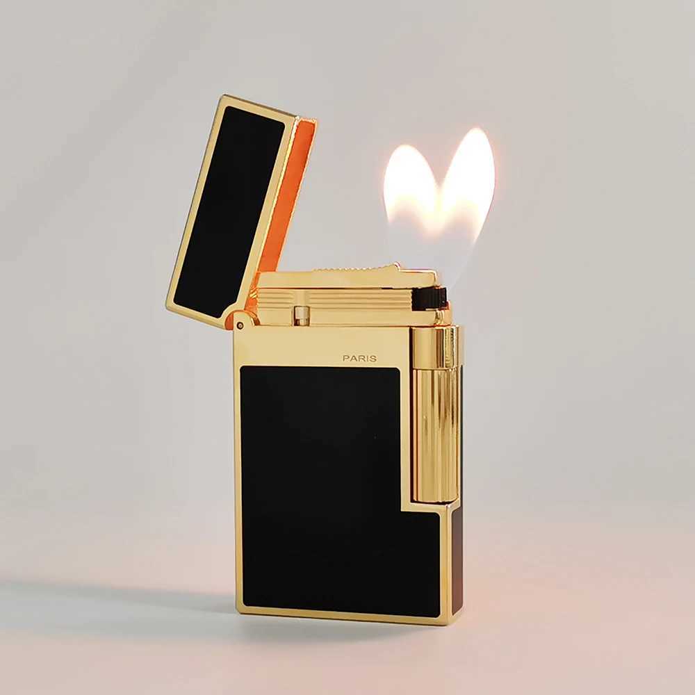 Luxury Gas Lighter Double Flame Loud Sound Butane Refillable Memorial Smoking Tool For Smokers Gift Limited EditionT250528