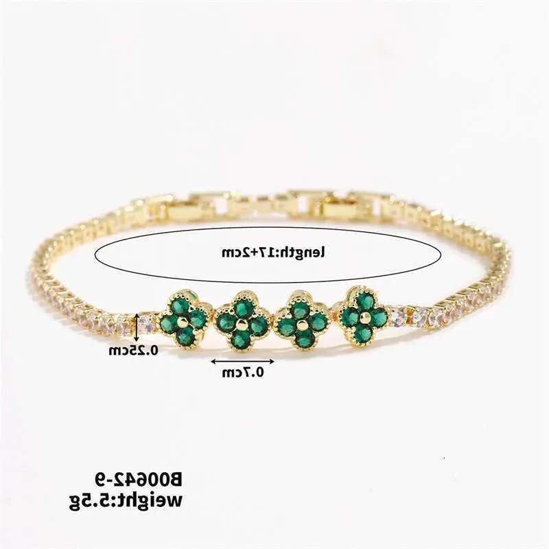 fashion INS personalized zircon bracelet simple lucky flower necklace