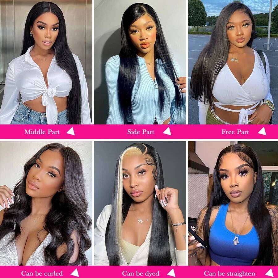 360 Full Frontal 13x6 Straight Glueless Front Brazilian Human Hair Wigs For Black Women 13x4 Lace Wig