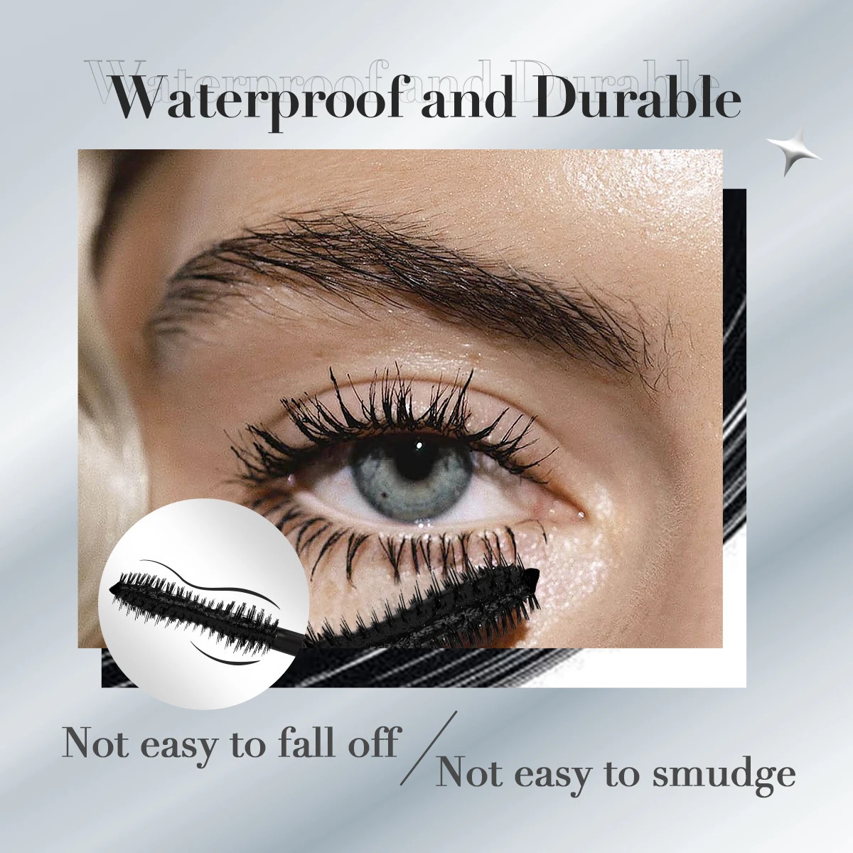 IMAGIC Black Mascara 4D Silk Fiber Waterproof Long Lasting Extension Volume Thick Effet Lengthens Eyelashes Eye Makeup Cosmetics 250523