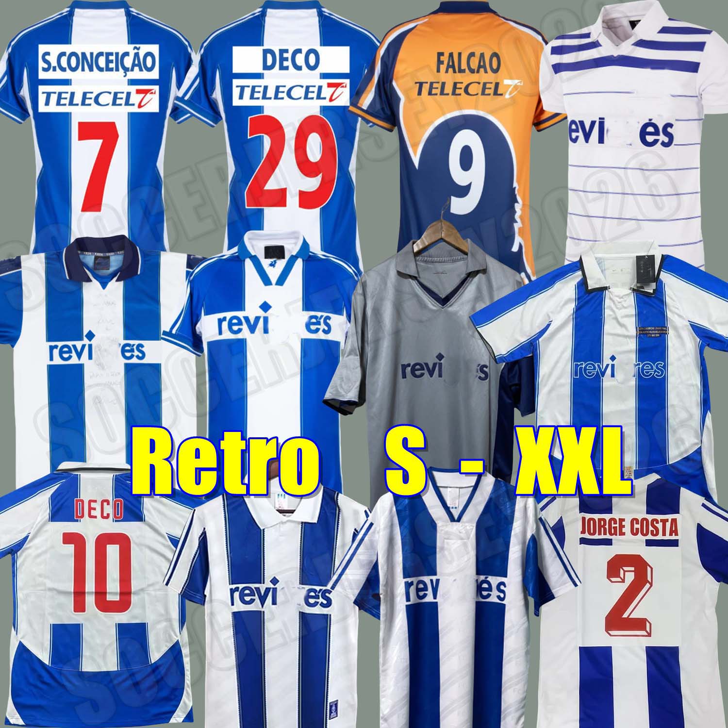 1985 86 94 95 97 98 99 Porto Retro Soccer Jerseys 2001 03 04 Cup Final home away Men MACIEL DECO finals Vintage maillots de Football Shirt McCARTHY DERLEI classic 999