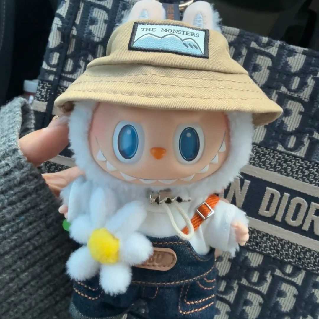 Labubu Keychain Mokoko Doll Labubu Keyring Spring Flowers Sweet Series Doll Pendant Ornament Christmas Ornament Gift X250528
