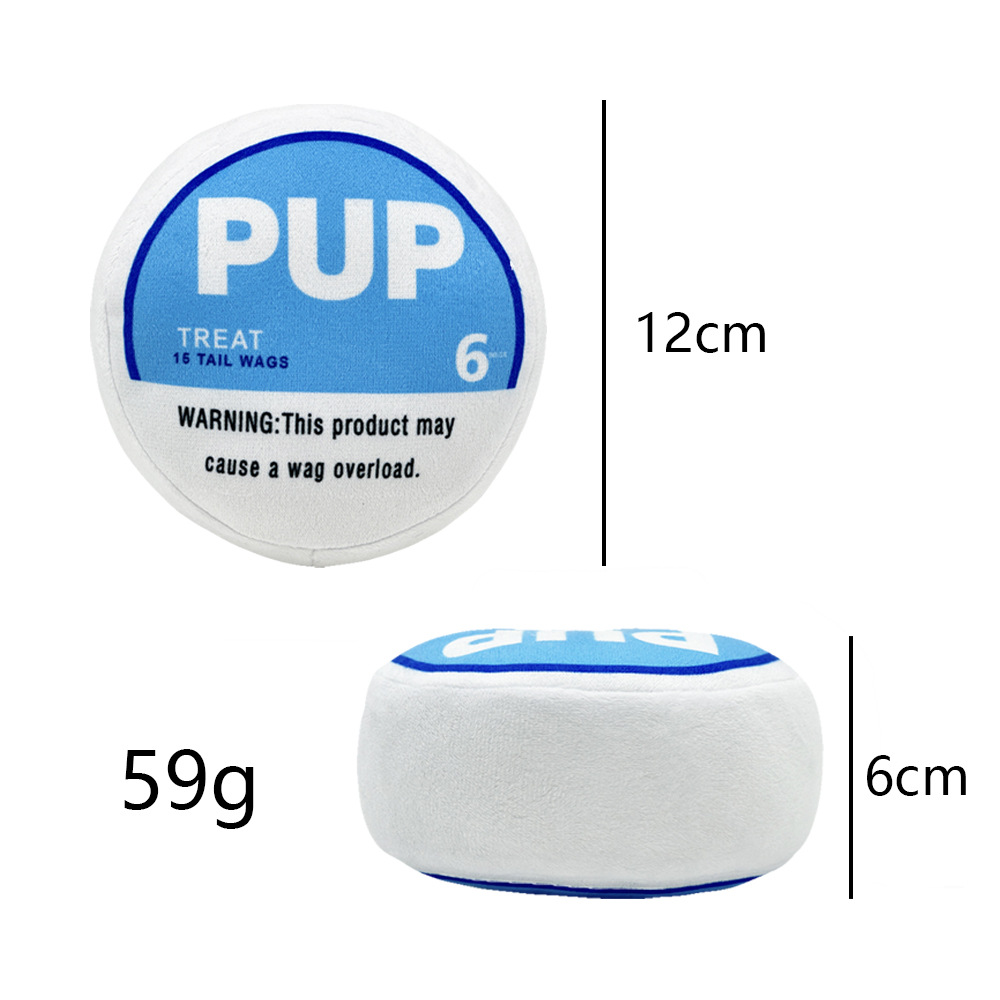 PUP Pouch Dog Toy, Squeaking Dog Plush Toy for Small, Medium, and Large Dogs, Funny Pet Chews Plaything for All Breeds, Cool Stuffed Parody Dog Toys E
