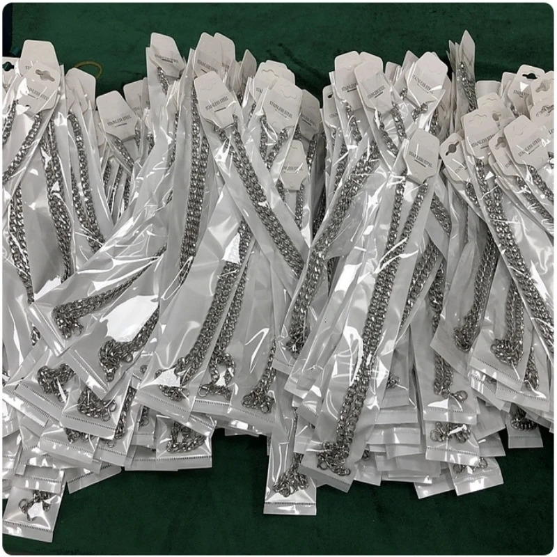 HNSP M10MM 316L Stainless Steel Cuban Chain Necklace For Men Jewelry Accessories Neck Male Chains 250519