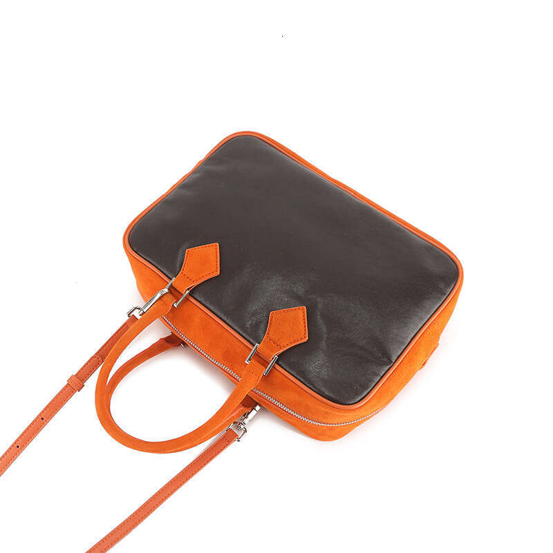 25 Spring New Vegetable Tanned Handbag Niche High-end Single Shoulder Briefcase Boston Genuine Leather Women's Bag