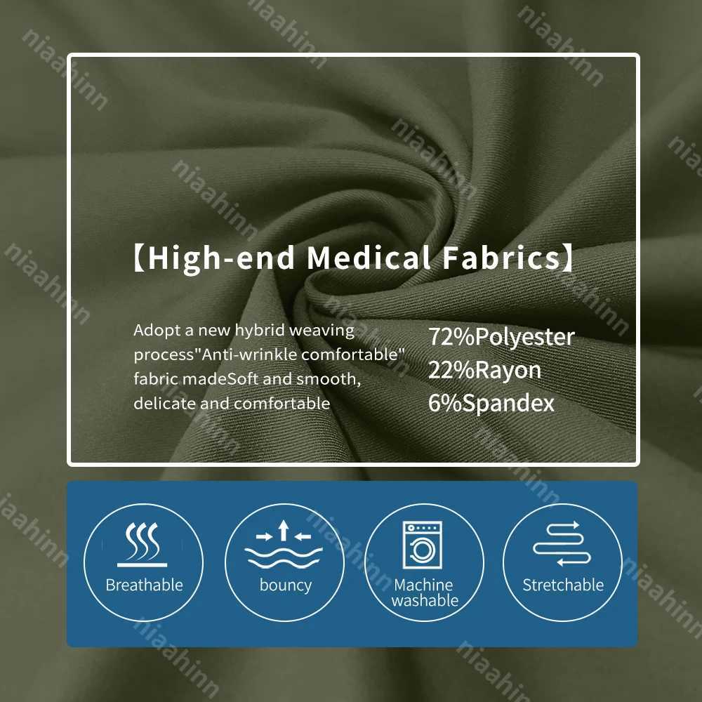 Niaahinn Health Service Nursing Clothes Zipper Neck Lab Jumpsuit Pet Grooming Nurse Uniform Onesie Short Slved Scrubs Workwear X250528
