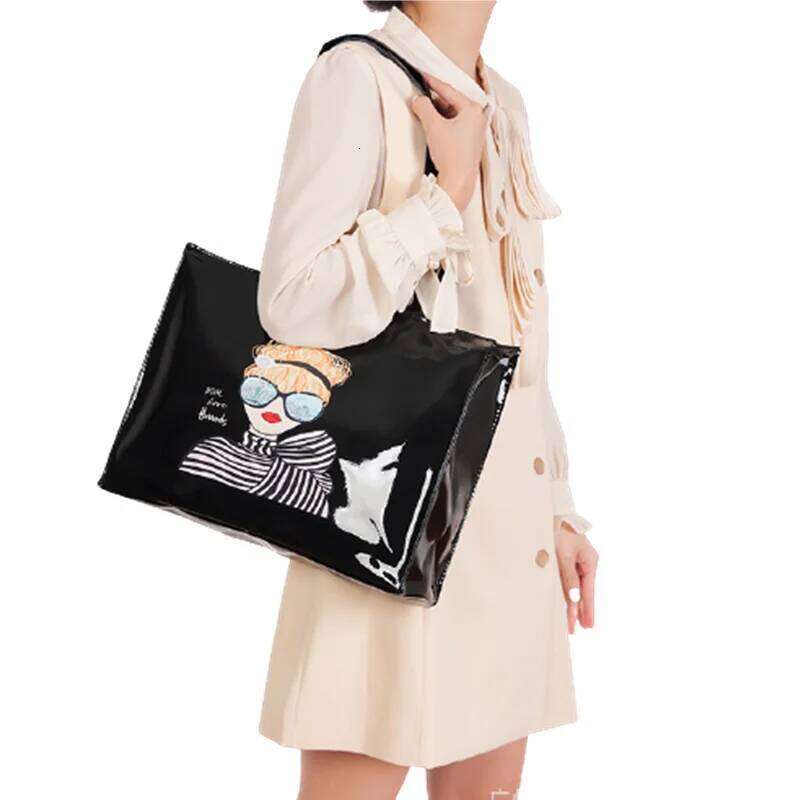 PVC Waterproof London Shopper Ladies Shoulder Shopping Handbags Female Casual Tote Messenger Bag Eco Friendly Bolsas De Mujer