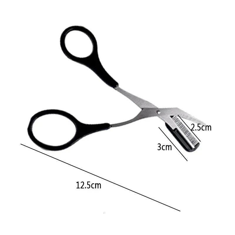 Eyebrow Trimmer Scissor with Comb Female Male Eyelash Scissors Safety Stainless Steel Face Razor Makeup Beauty 250516