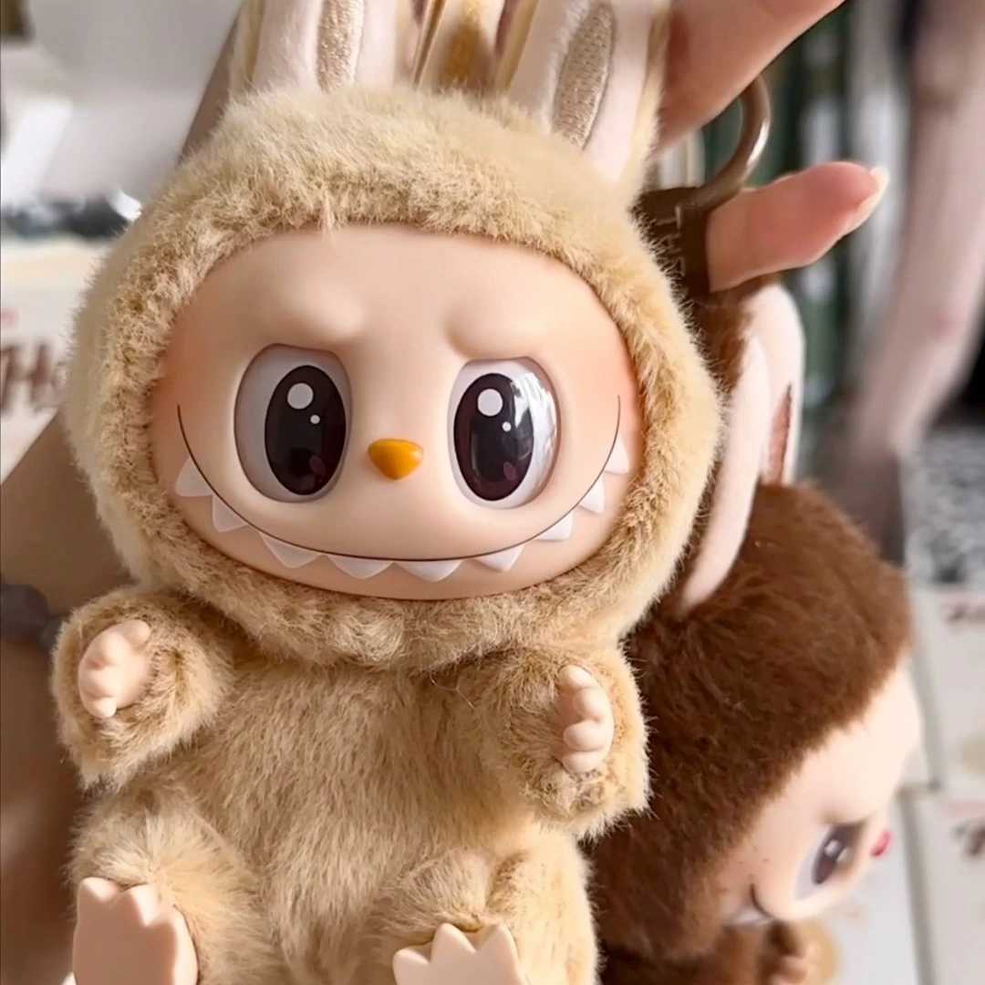 The Monster Labubu Sit-Down Party Series -Moving aron Doll Kawai Labubu Doll Figure Model Pendant Keychain surprise Gift X250528