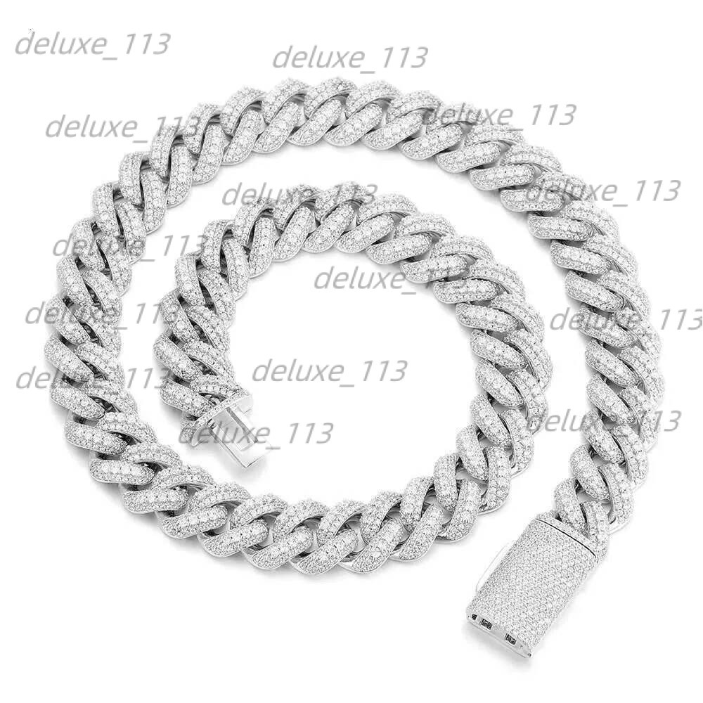 Pendant Pass Dia Tester Cuban Link Necklace For Custom Pendant 18Mm Hip Hop Men Jewelry Big Necklaces VVS Moissanite Cuban Chain Free Shipping