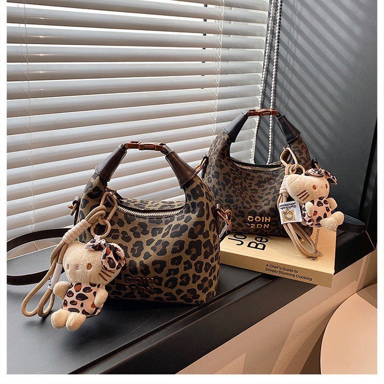 Luxury Brand Designer Bag Leopard Print Commuting For Women 2025 New Style Trendy, Versatile, Simple Design, Crossbody Handbag