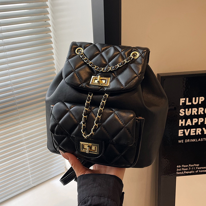 Free Shipping Designer Bag Summer Super Hot Niche Embroidered Thread Women's 2025 New Versatile Chain Exquisite Mini Backpack