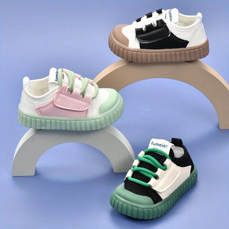 Toddler Boy/Girls' Unisex Adjustable Straps Slip-On Canvas Walkers - Kids Casual Sneaker Shoes