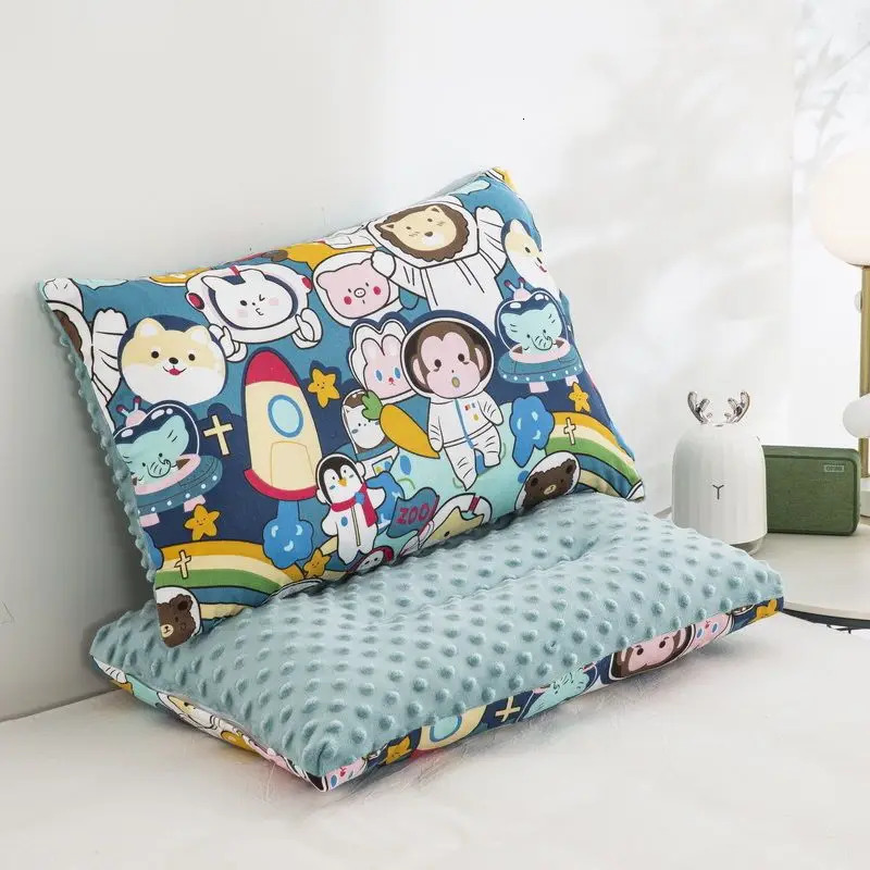 Childrens Pure Cotton Skin-friendly Pillow Super Soft Baby Sleeping Pillow Removable Washable Kindergarten Special Nap Pillow 250527