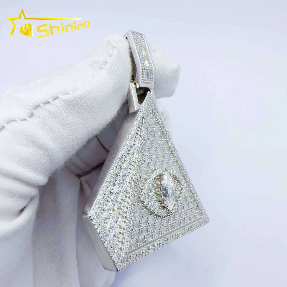 Wholesale Price Iced Out Sier Vvs Moissanite Lab Dia Hip Hop Jewelry Custom Pendant