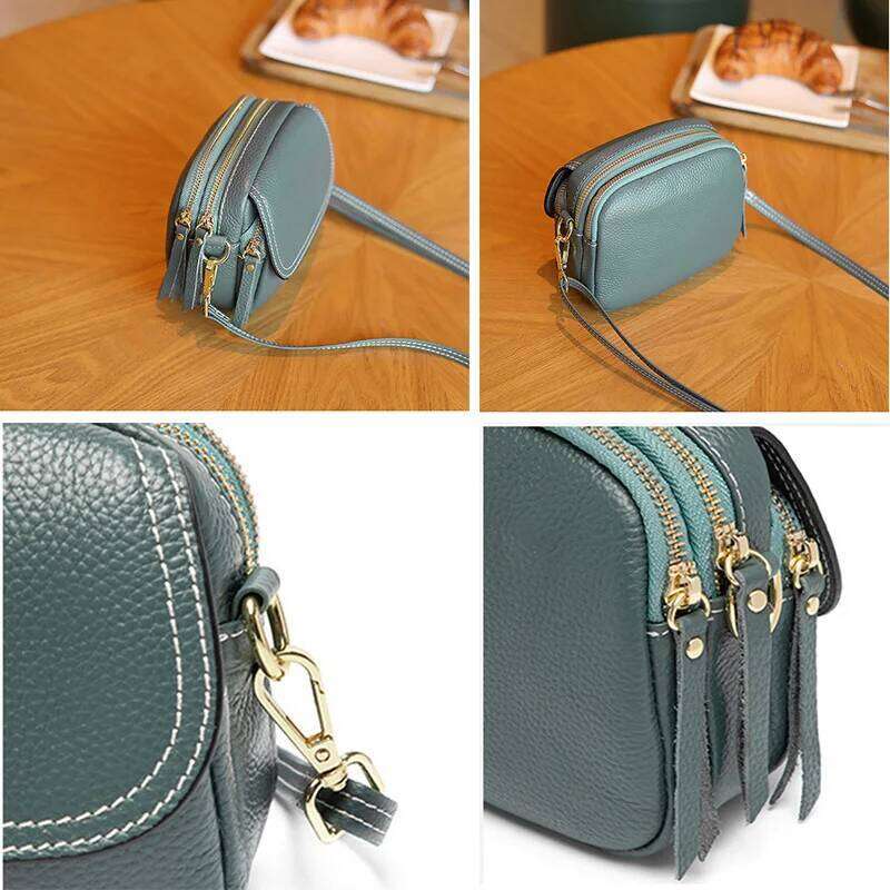 Women's Shoulder Bag Genuine Leather Messenger Crossbody Bags Togo Cowhide Totes Ladies Casual New Mini Female Handbag