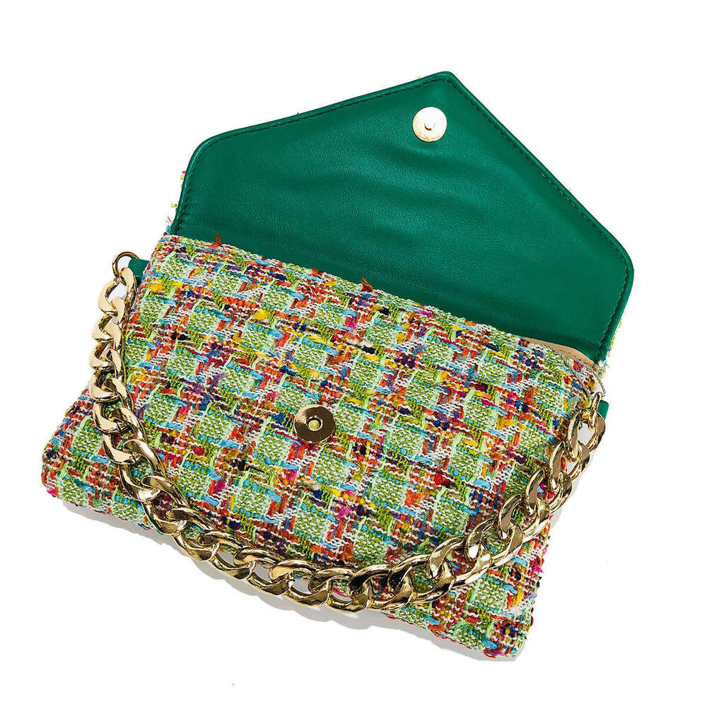 Hot Selling Niche Pattern Fabric Women's Christmas Style Chain Bag High-end Handbag