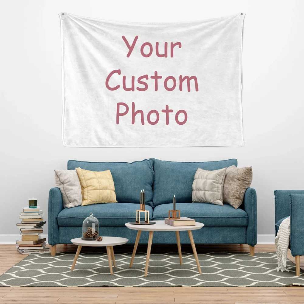 ular Custom Photo Tapestry - Personalized Wall Hanging For Bedroom Interior Outdoor Decor Polyester Fiber Installation KitC250528