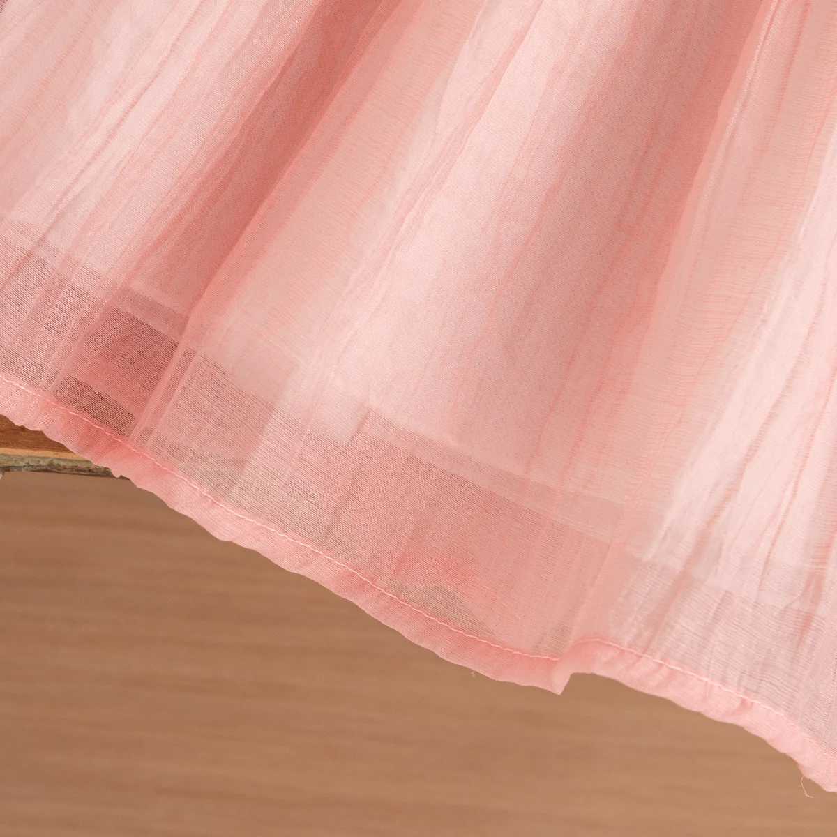 Baby Girl Dress Summer Solid Color Tulip Girl Dress Cute Bow Small Fly Sleeve Girl Princess Dress Baby Clothes Girl X250528