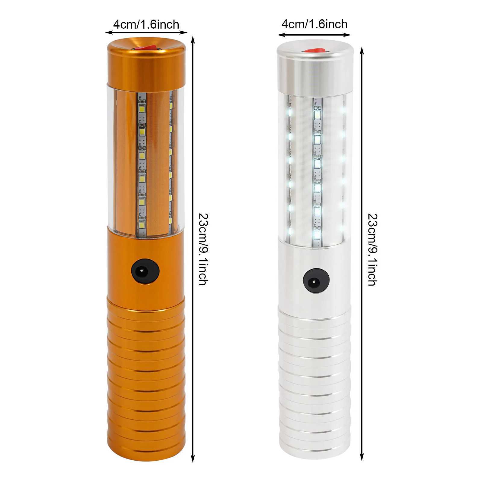 6 PCS LED Sticks 3 Modes Rechargeable Reusable Aluminum Alloy Glow Lights for Events Nightclubs Weddings Parties W250528